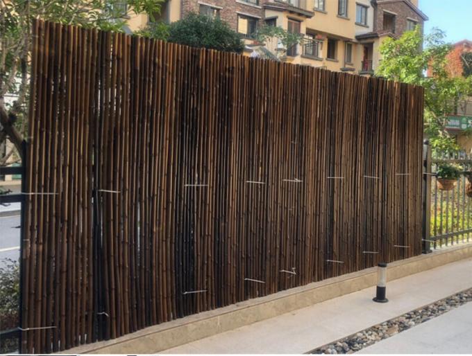 Naturalny materiał bambusowy Malowane bambusowe panele ogrodzeniowe Walcowane bambusowe ogrodzenie Prywatność Ogrodowa granica 0