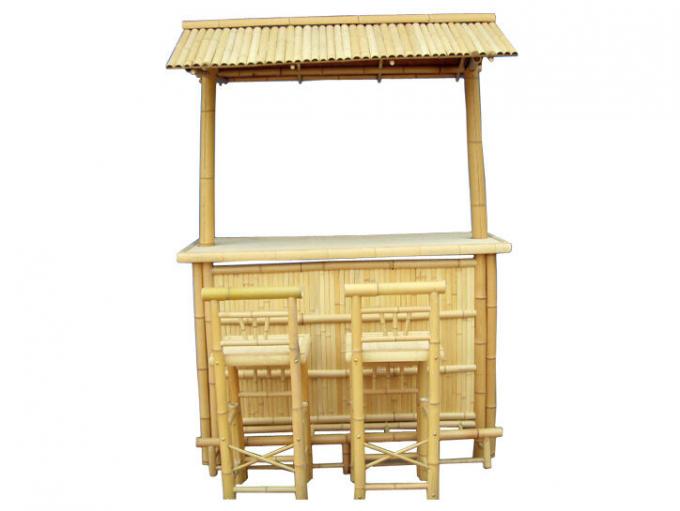 Tiki Bar Patio Bar zewnętrzny, zestaw bambusowy, Islander Tiki Bar z Palapa Top i miejsce do przechowywania do ogrodu patio Luau Party Bazaar 0