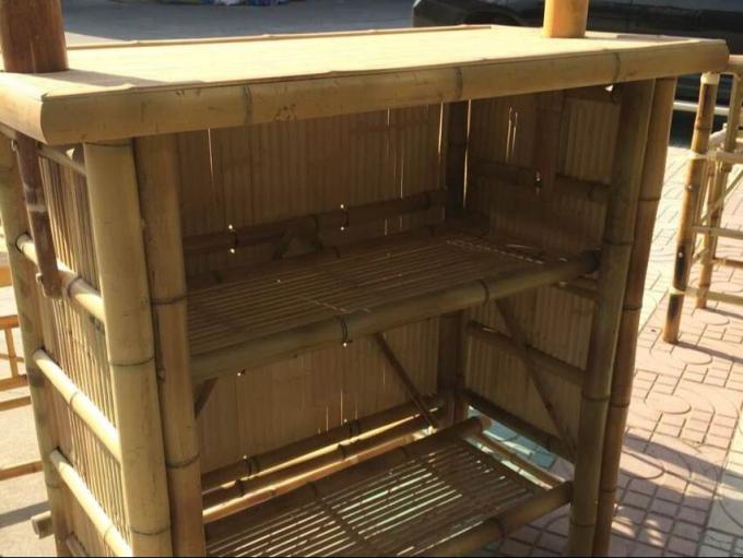 Tiki Bar Patio Bar zewnętrzny, zestaw bambusowy, Islander Tiki Bar z Palapa Top i miejsce do przechowywania do ogrodu patio Luau Party Bazaar 1