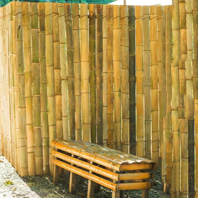 Naturalny bambus Slat Screening Ekologiczna prywatność Slat Ogrodzenie Bamboo Screen Panel Roll Dla balkonu Ochrona przed wiatrem 0