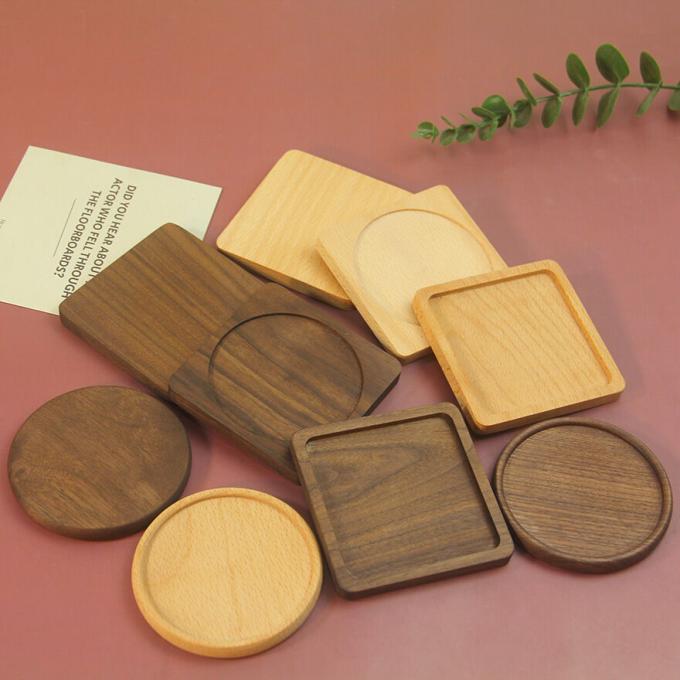 Bamboo Coasters For Crafts, Squre Round Coasters For Crafts Coated Plain Drinking Cup Coaster Z Odpowiednim Rozmiarem 2