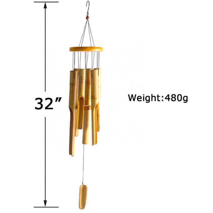 Bamboo Wind Chimes z niesamowitym głębokim tonem dla ogrodu patio domu lub dekoracji zewnętrznej 5