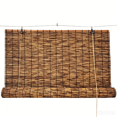 Natural Reed Roll-up Blind with 70% Light Blockage Łatwe w instalacji i dłuższy czas trwania