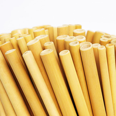 Wielokrotnego użytku Natural Bamboo 19cm Jednorazowe bambusowe słomki na koktajl kawowy