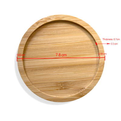 6 Pack 9cm Okrągłe puste bambusowe podstawki Bar Home Cup podstawki