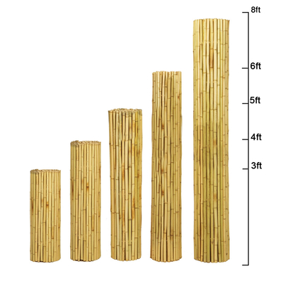 150cm Natura Kolorowe ozdobne ogrodzenie bambusowe do granicy przydomowego ogrodu