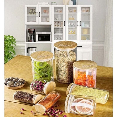 Zwykły słoik Mason Jar 70mm Bambusowe słoiki z otworami na słomkę Wielokrotnego użytku słoiki