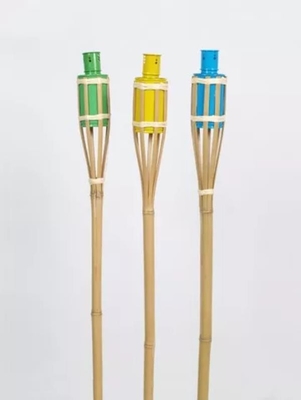 115cm Bamboo Garden Tiki Torch Ręcznie tkane bambusowe pochodnie imprezowe