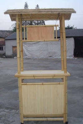 Cabana Party Bamboo Tropical Tiki Bar 220x160cm z półkami pod szafką
