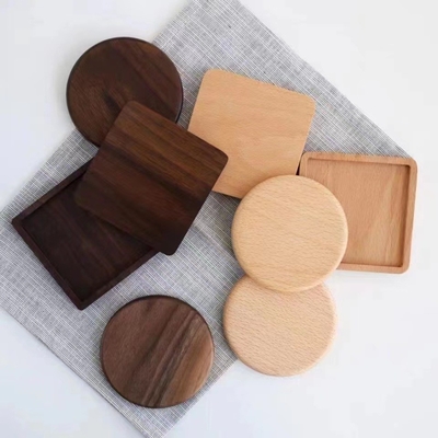 Naturalne drewniane puste podstawki bambusowe do kubka na kubek Anti Scratch Table Mat
