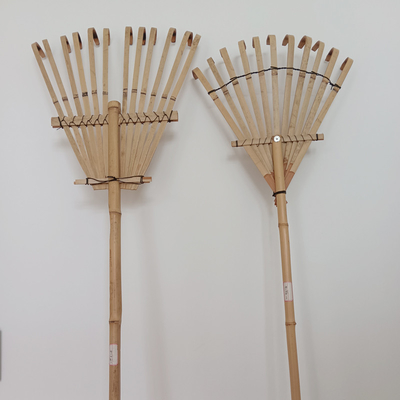11 zębów 145 cm Bambusowe grabie Ręcznie wykonane nierdzewne grabie ogrodowe Harrow
