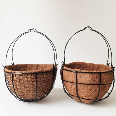 Metalowa Rama Bambusa Coco Liner Doniczki Ogród Zewnątrz 27 cm Średnica