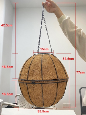 Metalowa Rama Bambusa Coco Liner Doniczki Ogród Zewnątrz 27 cm Średnica