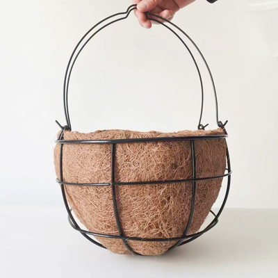 Metalowa Rama Bambusa Coco Liner Doniczki Ogród Zewnątrz 27 cm Średnica