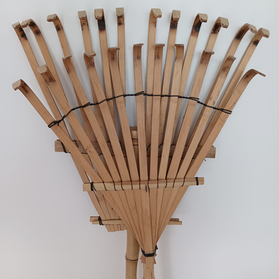 Lekki bambusowy grabie do trawy ogrodowej Szybki montaż Grabie do liści 32 cm