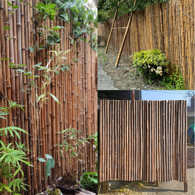 Home Rolled Bamboo Screen Fencing Backyard Garden Dekoracyjne panele bambusowe