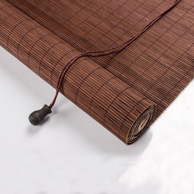 1,8 m Nature Bamboo Roll Up Shade do okien Kolorowe zasłony rzymskie Filtrowanie światła