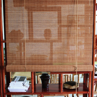 Prywatność Wnętrze Bamboo Roller Blind z podnoszącym, anty-UV wodoodporne bambusowe zasłony
