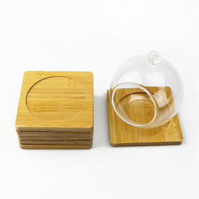 Naturalne drewniane puste podstawki bambusowe do kubka na kubek Anti Scratch Table Mat