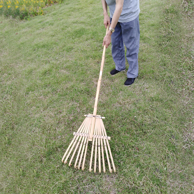 9 zębów 120 cm bambusowe grabie ręcznie robione ekologiczne grabie ogrodowe Harrow