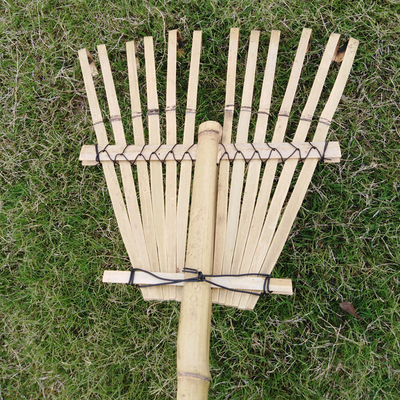 9 zębów 120 cm bambusowe grabie ręcznie robione ekologiczne grabie ogrodowe Harrow