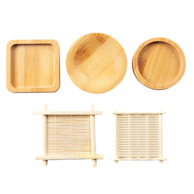 Bamboo Coasters For Crafts, Squre Round Coasters For Crafts Coated Plain Drinking Cup Coaster Z Odpowiednim Rozmiarem
