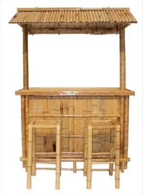 Bamboo Beach Tiki Bar z półką na butelki Bamboo Chairs With Back Support