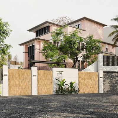 Naturalne ogrodzenie z trzciny, zasłona z trzciny przyjazna dla środowiska dla ogrodu, balkonu, zewnętrznego, ogródka ogrodzeniowa