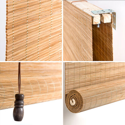 Naturalne Ekologiczne Bamboo Roller Blinds Roman Style Window Shades for Indoor Outdoor Privacy Decor