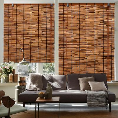 Natural Reed Roll-up Blind with 70% Light Blockage Łatwe w instalacji i dłuższy czas trwania
