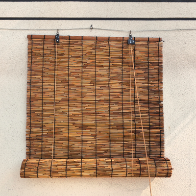 Natural Reed Roll-up Blind with 70% Light Blockage Łatwe w instalacji i dłuższy czas trwania